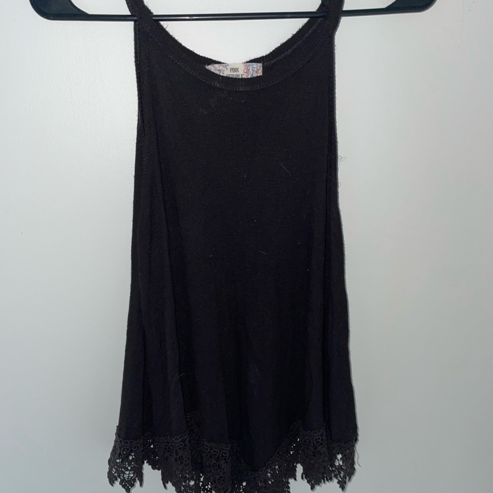 Black Lacy Tank Top